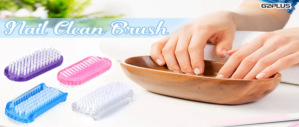 G2PLUS Two-Sided Hand Nail Brushes - 4 PCS Plastic Nail Brushes - Multi-color Hand Scrubbing Brushes- Clean Hand Brushes for Cleaning Nails - Two-Sided Hand Nail Brushes