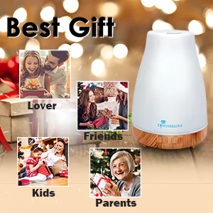 300ML Essential Oil Diffuser Remote Control Aromatherapy Diffuser Mist Humidifiers with 7 Color LED Lights and Waterless Auto Shut-Off for Bedroom Office House Kitchen Yoga - DIFFUSER