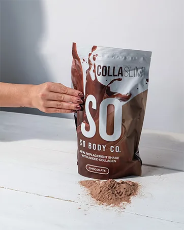 SoBodyCo CollaSlim Meal Replacement Shake Weight Loss Shake Diet Meal Replacement Meal Replacement With Added Collagen Diet Chocolate Shake Chocolate 800 g (Pack of 1) - sobodyco collaslim