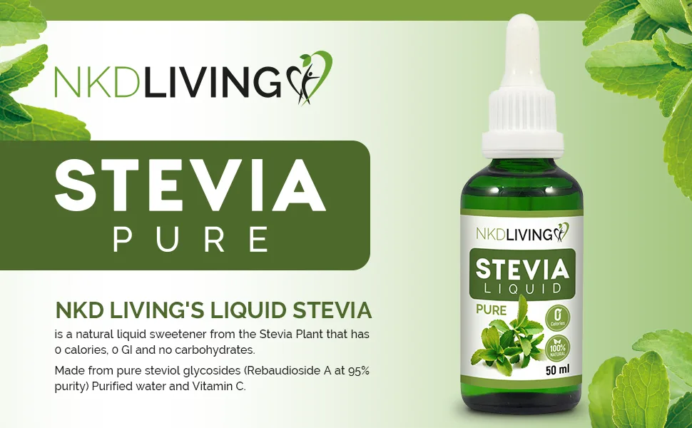 NKD Living Pure Stevia Liquid Drops (Pure 100ml) - stevia pure 1