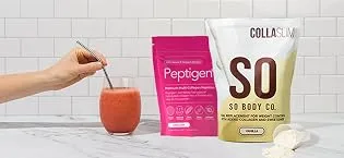 SoBodyCo CollaSlim Meal Replacement Shake Weight Loss Shake Diet Meal Replacement Meal Replacement With Added Collagen Diet Vanilla Shake Vanilla 800 g (Pack of 1) - Peptigen all