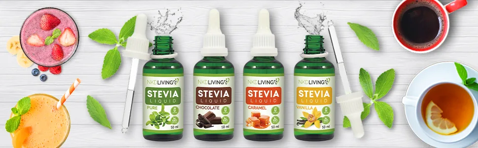 NKD Living Pure Stevia Liquid Drops (Vanilla 100ml) - banner