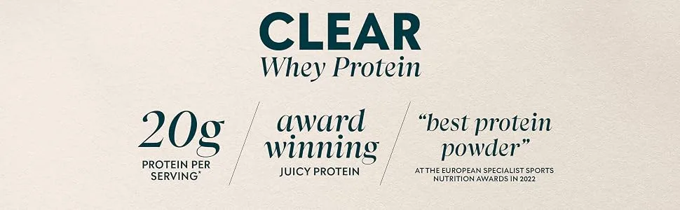 Myprotein Clear Whey Isolate Protein Powder - Grape - 500g - 20 Servings - Cool and Refreshing Whey Protein Shake Alternative - 20g Protein and 4g BCAA per Serving Grape 500 g (Pack of 1) - Clear Whey Protein