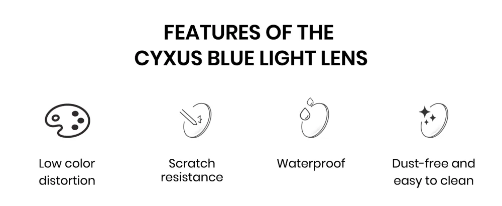 Cyxus Cateye Blue Light Blocking Computer Eyeglasses Anti Headache Eyestrain for Women and Men Kids (Black Gold) - blue light glasses
