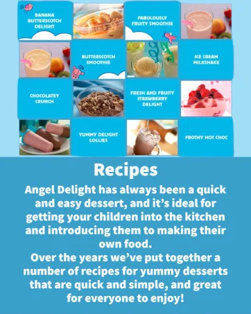 Angel Delight Smooth & Creamy Chocolate Flavour Instant Dessert Mix 600 g (Pack of 1) - Recipes