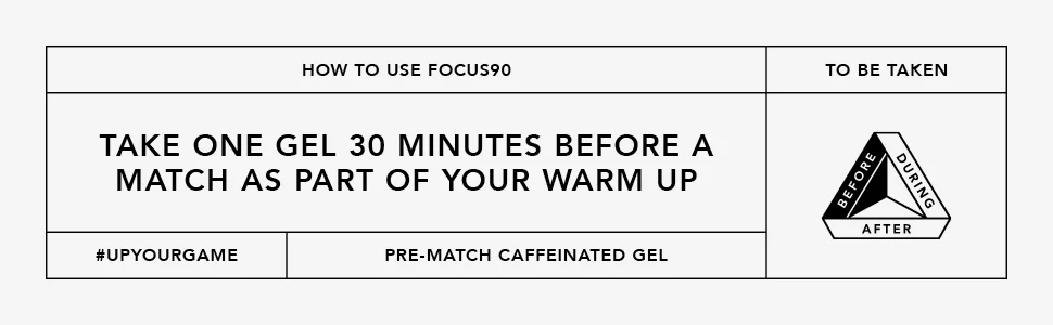 Focus90 Lemon Caffeine Energy Gels (12 x 70g) - 200mg Caffeine Per Serving Quick Release Pre-Workout Gel by Soccer Supplement Informed Sport Tested - FOCUS90: HOW TO TAKE
