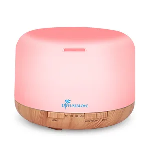 Diffuserlove Essential Oil Diffuser 500ML Remote Control Aromatherapy Diffuser Cool Mist Humidifiers 7 LED Night Light for Home Office SPA - DIFFUSER