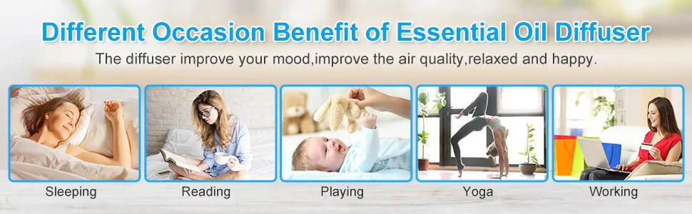 Diffuserlove Essential Oil Diffuser 500ML Remote Control Aromatherapy Diffuser Cool Mist Humidifiers 7 LED Night Light for Home Office SPA - DIFFUSER