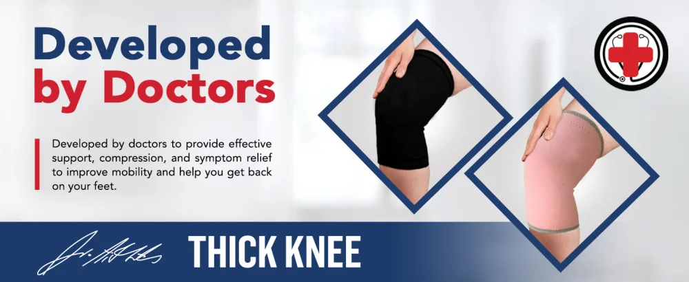 Doctor Developed Knee Brace / Knee Support / Compression Sleeve SINGLE & DOCTOR WRITTEN HANDBOOK - Relief for Joint Disease (Osteo/Rheumatoid) Tendonitis Running & Weightlifting (Black M) Black (Medium) - Thick Knee