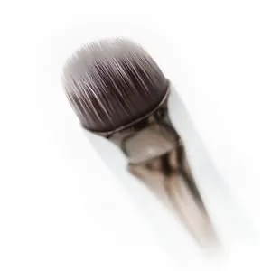 Nanshy Lip Makeup Brush with Lid better than Retractable use for Lipstick Liner Gloss (White Handle Chrome Silver Cap) Vegan Cruelty-Free - lip gloss brush