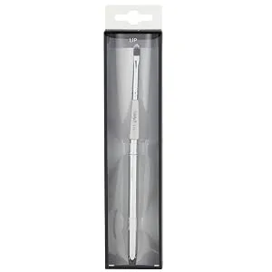 Nanshy Lip Makeup Brush with Lid better than Retractable use for Lipstick Liner Gloss (White Handle Chrome Silver Cap) Vegan Cruelty-Free - lip white