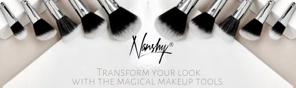 Nanshy Lip Makeup Brush with Lid better than Retractable use for Lipstick Liner Gloss (White Handle Chrome Silver Cap) Vegan Cruelty-Free - Nanshy makeup tools 100% cruelty-free and vegan makeup brushes