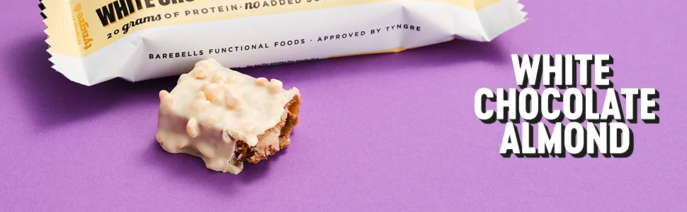 Barebells Protein Bars | 20g protein low carb chocolate bars | after workout low calorie snacks 12 x 55g (White Chocolate Almond) - chocolate protein powder weight loss pre workout whey protein powder