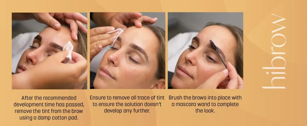 Hi Brow Professional Tint 15ml - Dark Charcoal - Semi-Permanent Eyebrow Dye - Salon Quality Eye Brow Tinting - How to apply 5