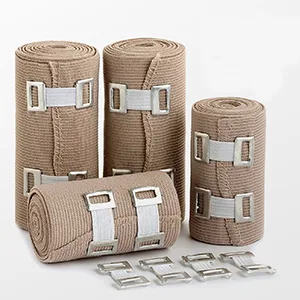 ORIENTOOLS 50pcs Elastic Bandage Clips Stretch Metal Clasps for Various Types Bandages Replaceable Wrap Fastener Clips Latex-Free White - Small size