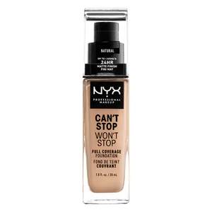 NYX Professional Makeup Can't Stop Won't Stop Full Coverage Foundation Long Lasting Waterproof Vegan Formula Matte Finish Shade: Natural 07 Natural - product information 20