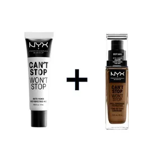 NYX Professional Makeup Can't Stop Won't Stop Full Coverage Foundation Long Lasting Waterproof Vegan Formula Matte Finish Shade: Deep sable 18 Deep Sable - product information 24