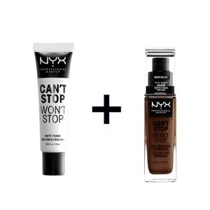 NYX Professional Makeup Can't Stop Won't Stop Full Coverage Foundation Long Lasting Waterproof Vegan Formula Matte Finish Shade: Warm walnut 22.5 Warm walnut - product information 24