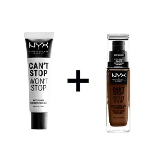 NYX Professional Makeup Can't Stop Won't Stop Full Coverage Foundation Long Lasting Waterproof Vegan Formula Matte Finish Shade: Deep walnut 22.7 Deep Walnut - product information 24