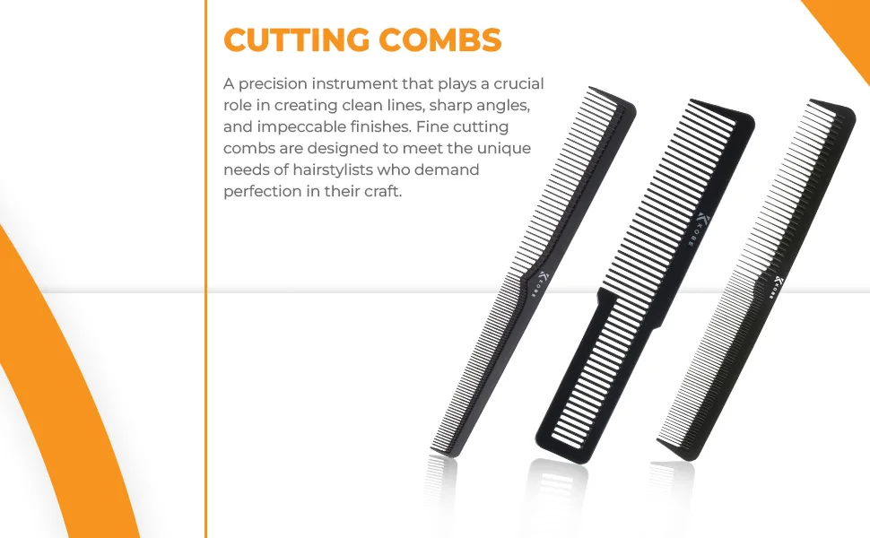 Kobe Professional Carbon Fibre Tail Comb Fine Teeth Lightweight Shatter-Proof Anti-Static and resistant to high temperatures. Back combing weaving tinting perming & styling 227mm long. - Kobe Carbon Combs 003