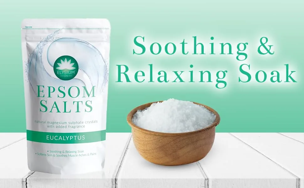 Elysium Spa Natural Eucalyptus Epsom Salts 1Kg Eucalyptus 1 kg (Pack of 1) - eucalyptus