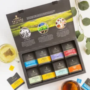 Taylors of Harrogate Assorted Speciality Teas Selection Gift Box 108 g (48 tea bags in total) Assorted Speciality Selection Box - Lifestyle Image