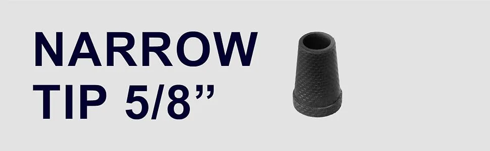 KMINA - Walking Stick Rubber Tips 16 mm and 15 mm (x4 Units) 5/8" Ferrules for Walking Sticks Walking Stick Rubber Ends Stoppers for Walking Sticks Walking Stick Ferrules Black - KMINA Walking Stick Rubber Tips 16 mm 5/8