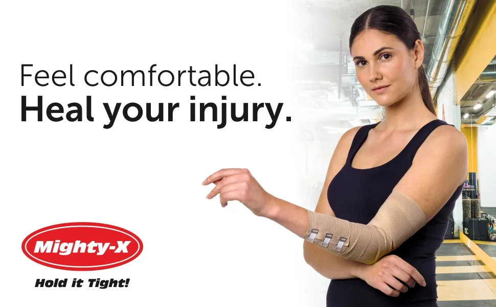 Premium Compression Bandage - 4pk (2x7.5cm + 2x10cm) +12 Extra Clips - Durable Elastic Bandage Wrap - Reusable Elasticated Bandage - Stretches up to 4.6m 4 Piece Set - elastic bandage compression bandages for legs body wrap medical clips stretch roll leg