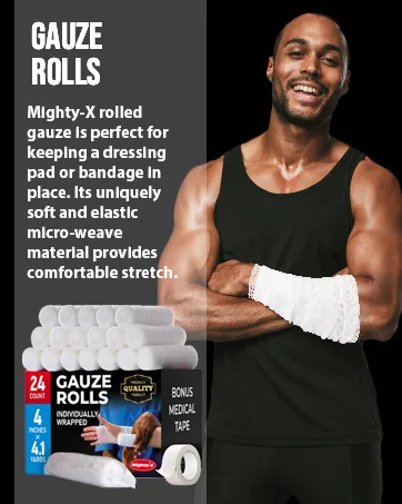 Premium Compression Bandage - 4pk (2x7.5cm + 2x10cm) +12 Extra Clips - Durable Elastic Bandage Wrap - Reusable Elasticated Bandage - Stretches up to 4.6m 4 Piece Set - gauze rolls