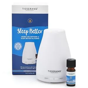Tisserand Aromatherapy | Sleep Better | Aroma Spa Diffuser With Lavender Jasmine & Sandalwood Diffuser Oil | 100% Pure Essential Oil Diffuser Set | 1 x 9ml Sleep Better Diffuser Set - tisserand aroma spa sleep better
