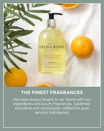 Baylis & Harding Sweet Mandarin & Grapefruit Luxury Bathing Essentials Gift Set (Pack of 1) - Vegan Friendly - The Finest Fragrance Image