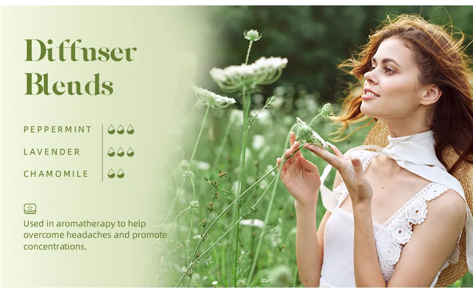 ASAKUKI Essential Oils Set Starter Kit Essential Oils for Diffusers for Home Top6 Aromatherapy Oils Gift Set- 6 Bottles*10mL(Lavender Eucalyptus Lemongrass Tea Tree Sweet Orange Peppermint) - diffuser oils fragrance