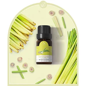 ASAKUKI Essential Oils Set Starter Kit Essential Oils for Diffusers for Home Top6 Aromatherapy Oils Gift Set- 6 Bottles*10mL(Lavender Eucalyptus Lemongrass Tea Tree Sweet Orange Peppermint) - Lemongrass oil