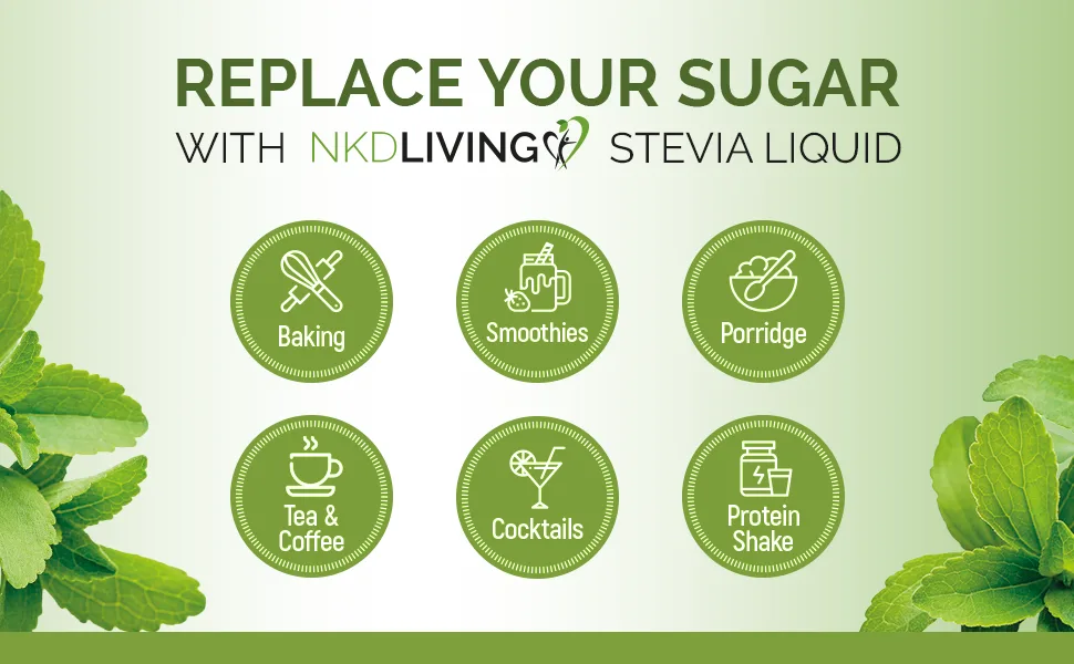 NKD Living Pure Stevia Liquid Drops 50ml (Cinnamon) - Stevia pure 4