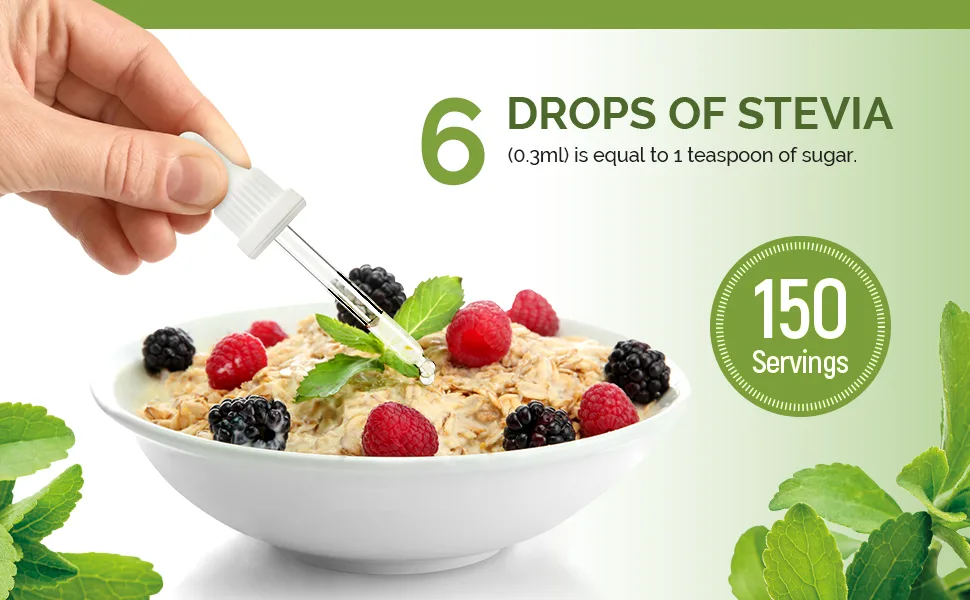NKD Living Pure Stevia Liquid Drops 50ml (Cinnamon) - Stevia pure 5