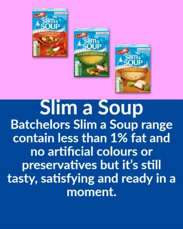 Batchelors Pasta 'n' Sauce Cheese Leek & Ham Instant Snack 99 g Packet (Pack of 1) - Slim a Soup