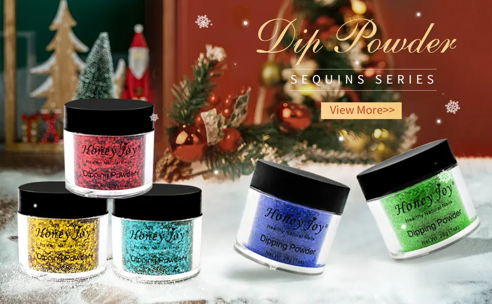 28g/Box Shine Glitter Hexagon Sequins Paillette Dip Powder Nails Dipping Nails Long-Lasting Nails No UV Light Needed (HJ-ND064B-No.139)  - iridescent glitter dip powder Sequins Paillette dip powder dipping powder honey joy holographic