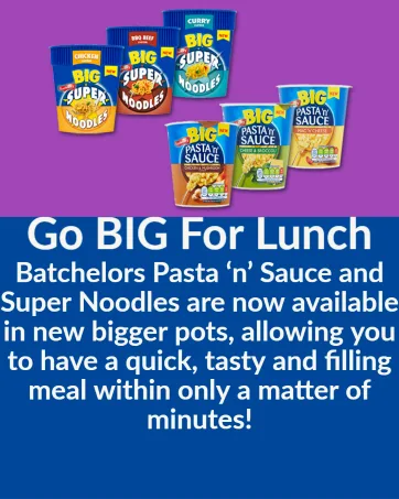 Batchelors Pasta 'n' Sauce Mac 'n' Cheese Flavour Instant Snack 99 g Packet (Pack of 1) Cheese Macaroni 99g - Go big for lunch