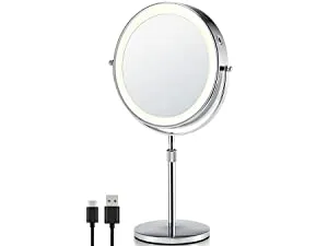 OMIRO Hand Mirror Black Handheld Plain Mirror with Handle Square M M (Pack of 1) - Magnifying Makeuo Mirror
