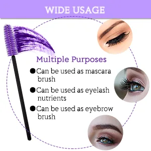 200Pcs Disposable Eyelash Brushes MORGLES Disposable Mascara Wands Eye Lash Applicator Eyebrow Brush Makeup Kit(Pink&Purple) - Mascara Wands pp