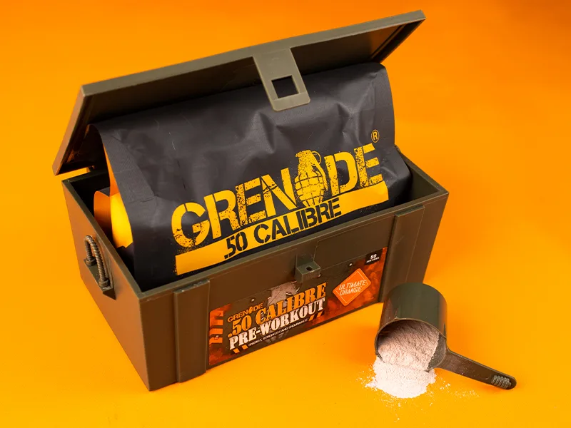 Grenade 50 Calibre Pre-Workout Devastation Sachets - Ultimate Orange 50 Servings (25 Sachets 2 Servings per Sachet) - 50 Cal