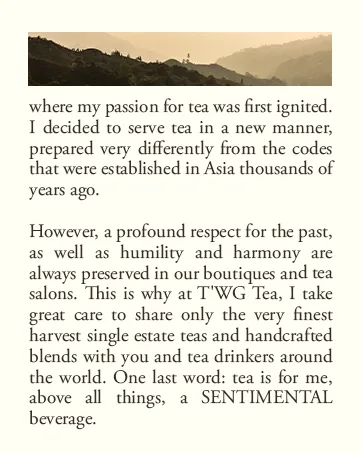 TWG Tea - White Sky Tea - White Tea - Ylang Ylang Flowers - 15 Hand Sewn Cotton Tea Bags - Gift Set - product information 5