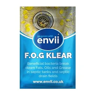 Envii FOG Klear Natural Drain Fat Oil & Grease Unblocker and Remover Tablets 12 Months Supply - FOG KLEAR