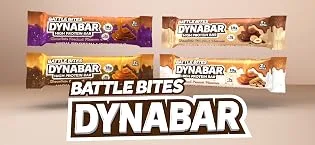 Battle Bites High Protein Bar 12 x 62 g Low Carb Protein Bars - Glazed Sprinkled DOnut Glazed Sprinkled Donut 12 Count (Pack of 1) - dynabar