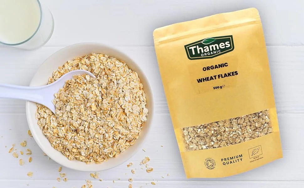 Organic Wheat Flakes 1kg - Organic Wheat Flakes