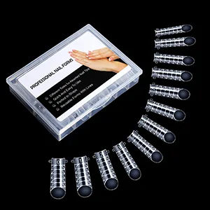 BNG Dual Forms System Flat Square Full Cover Poly Nail Gel Extension Mold Tips with Clips Style A - product information 19