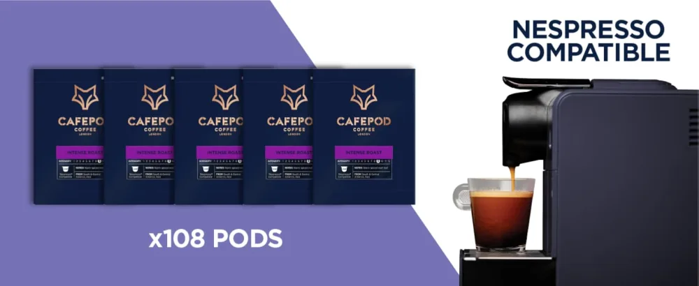 CafePod Coffee Pods Nespresso Compatible Intense Roast 108 Aluminium Capsules Intense 108 Count (Pack of 1) - product information 9