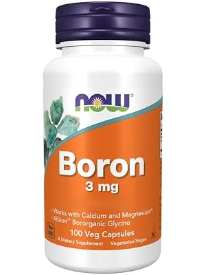 Now Foods Boron 3mg 100 Vegan Capsules Lab-Tested Gluten Free Soy Free Vegetarian - Boron 100