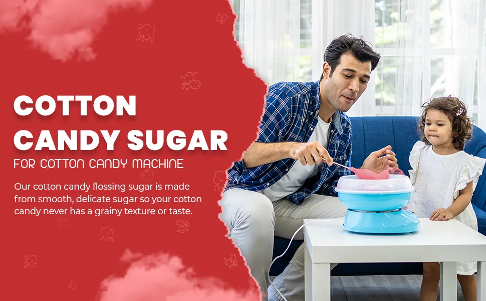 Baking Beauty & Beyond Premium Floss Sugar for Cotton Candy - Cotton Candy Flossing Sugar with Natural Ingredients Perfect for Every Occasion Bulk Floss Sugar 400g - Grape Flavour - Cotton Cnady Floss Sugar
