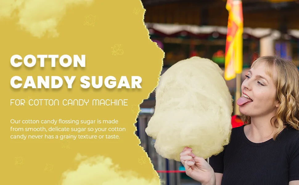 Baking Beauty and Beyond Premium Floss Sugar for Cotton Candy - Floss Sugar with Natural Ingredients for all Occasion Floss Sugar 400g - Prosecco - Cotton Candy Floss Sugar